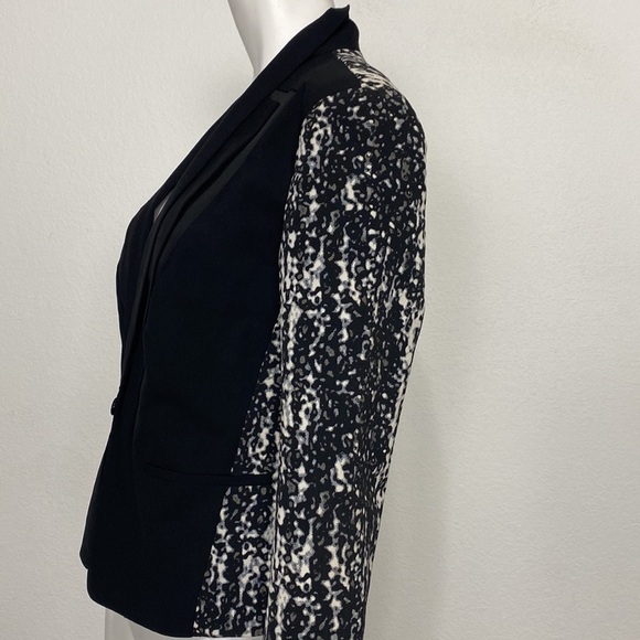Diane Von Furstenberg Black Olena Combo Blazer Size 2 MSRP: $465.00 - Picture 6 of 13